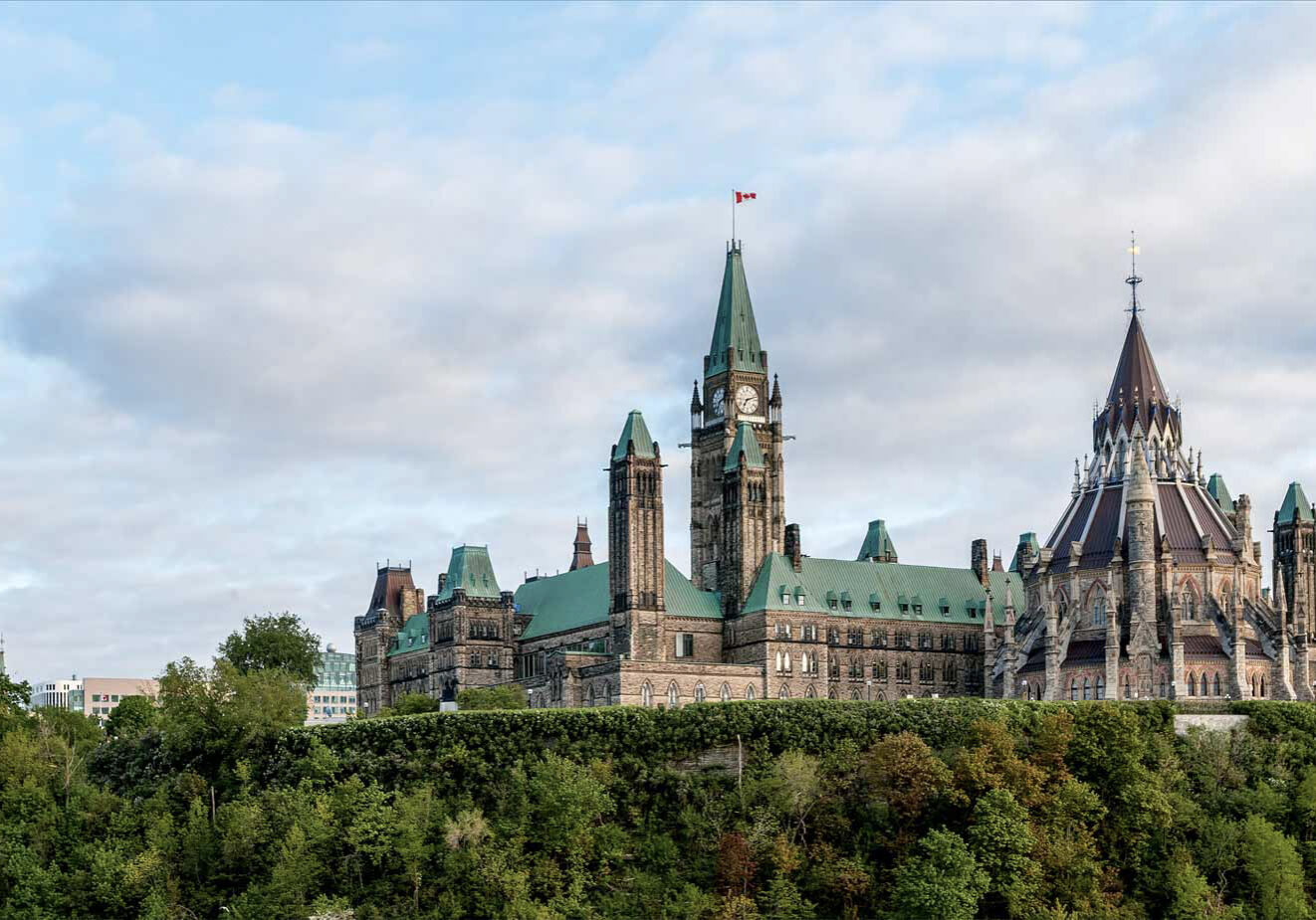 Parliament Hill in Ottawa - Ontario, Canada Parliament Hill - Ottawa, Ontario, Canada. Its Gothic revival suite of buildings is the home of the Parliament of Canada.